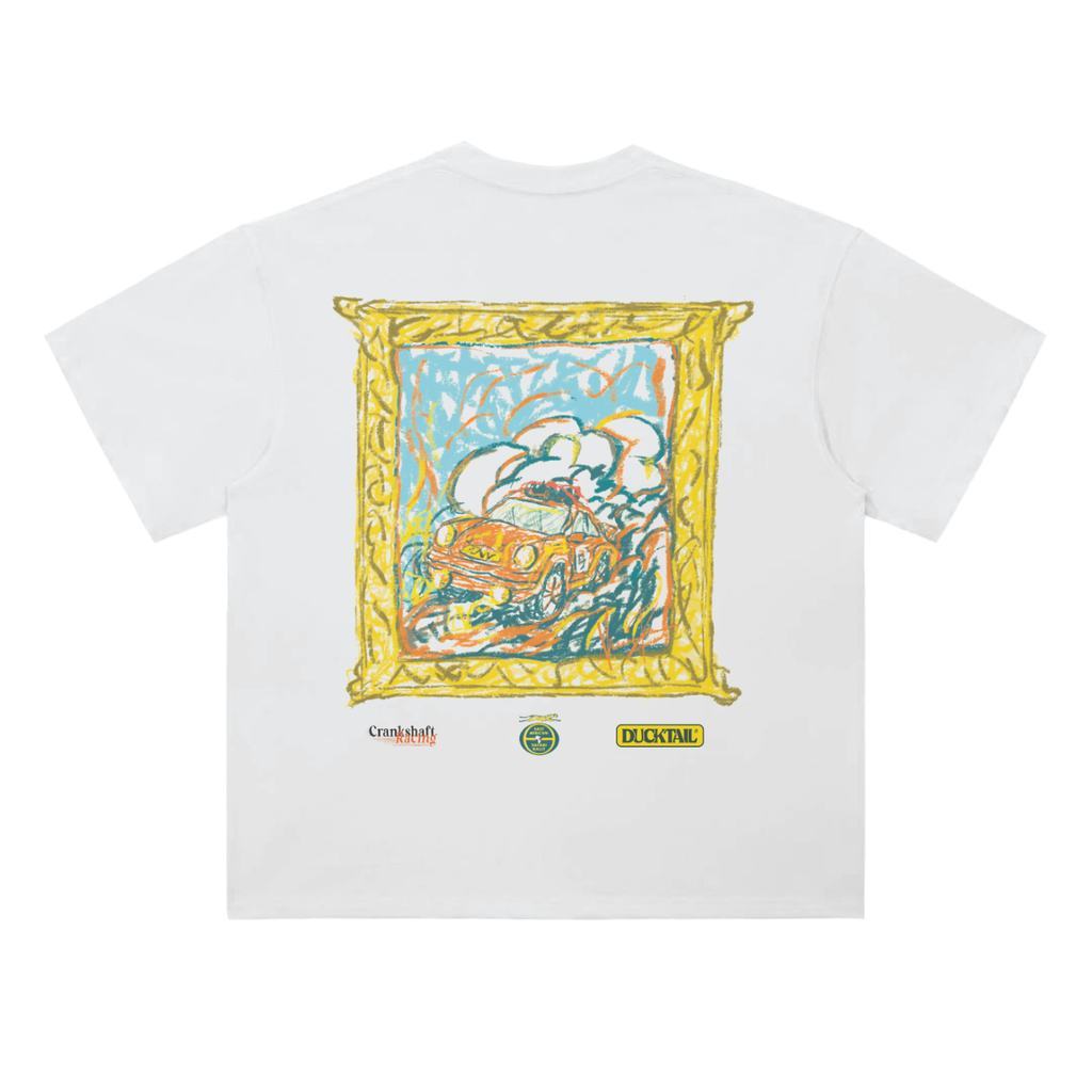 Ducktail x Captain Crankshaft Rally Artwork Tee - White