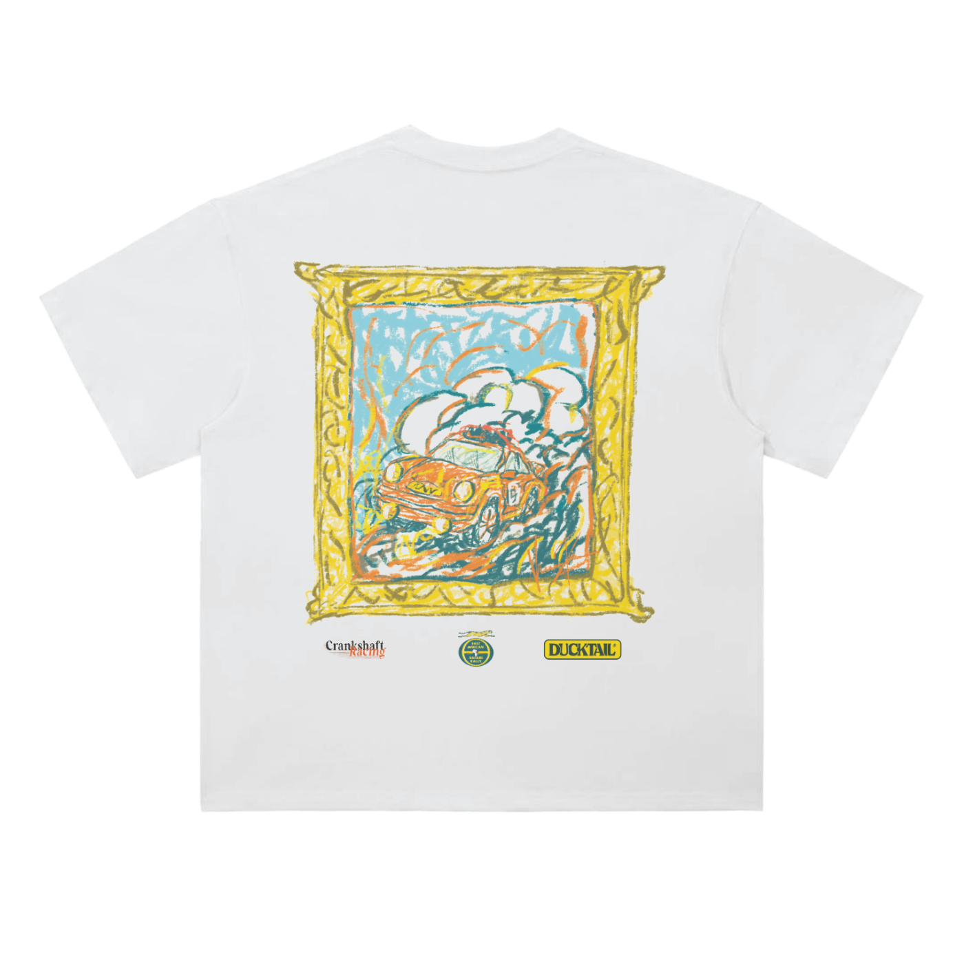 Ducktail x Captain Crankshaft Rally Artwork Tee - White