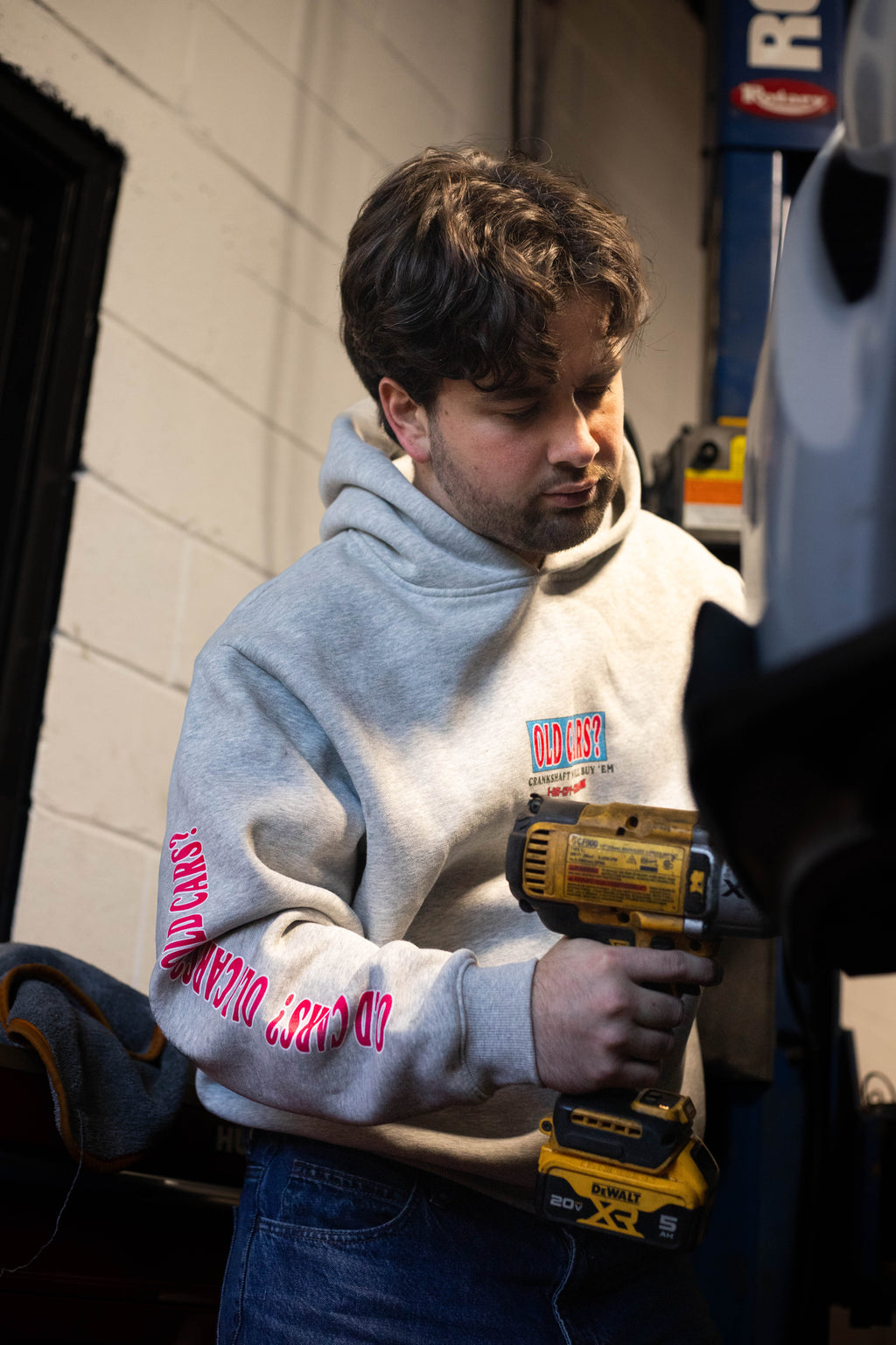 Old Cars Heavyweight Box Hoodie - Heather