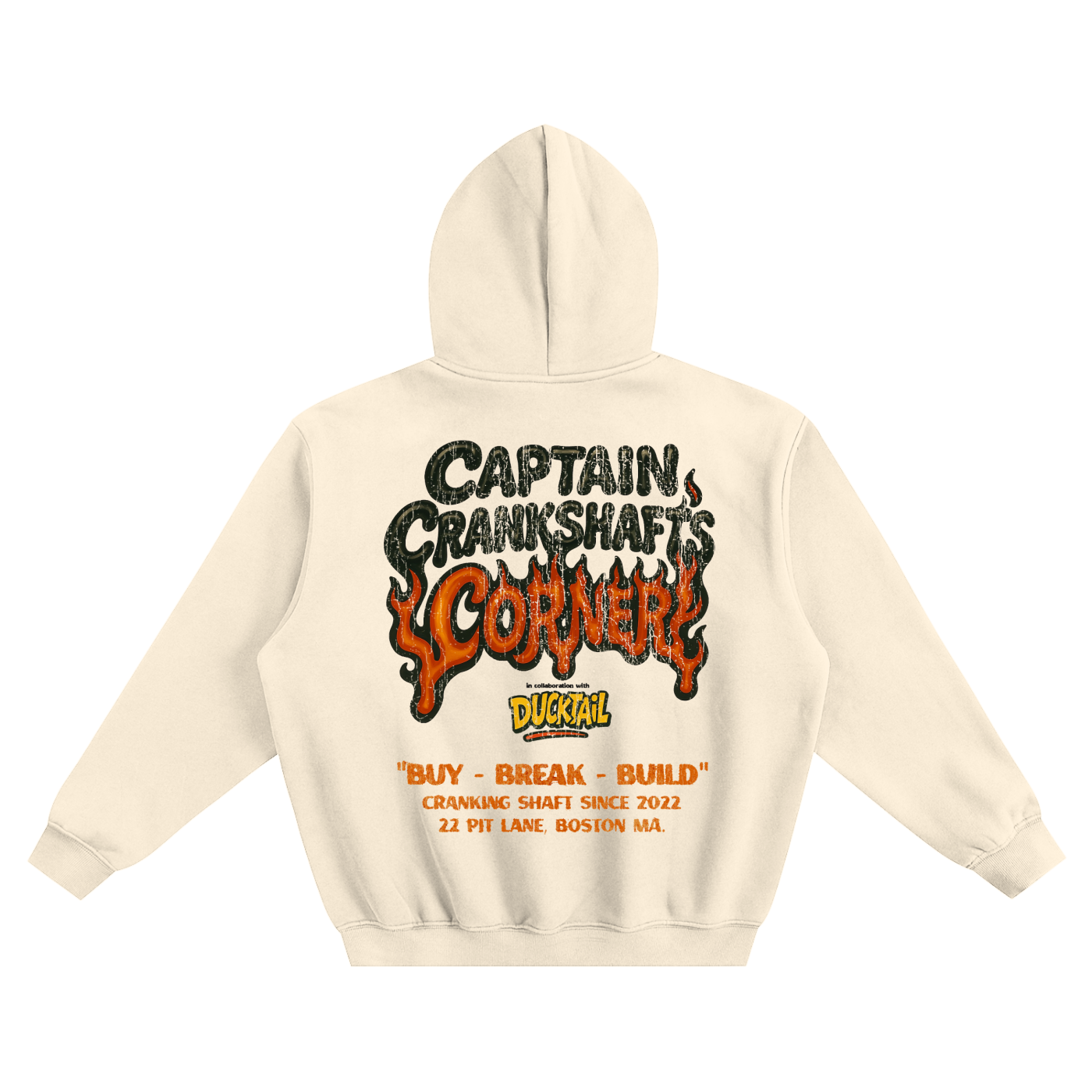 Crankshaft Corner Heavyweight Box Hoodie - Apricot